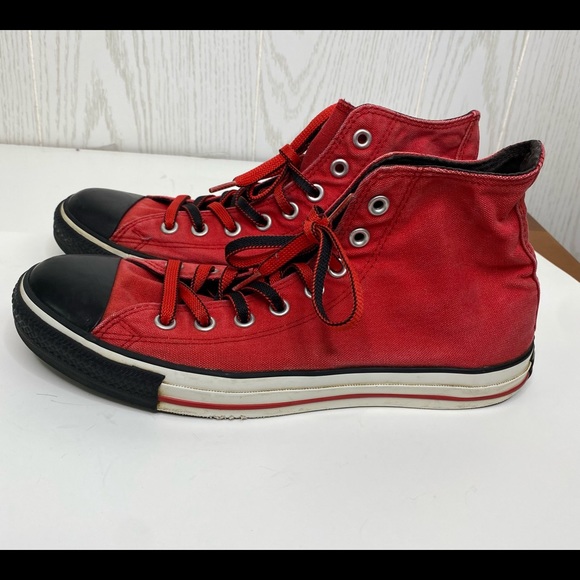 Converse Red Unisex High Top Shoes Men’s  Size 9 - Picture 7 of 9